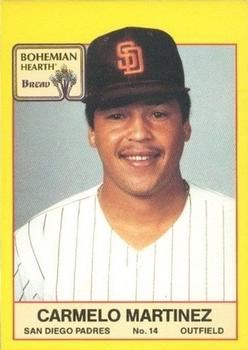 1987 Bohemian Hearth Bread San Diego Padres #NNO Carmelo Martinez Front