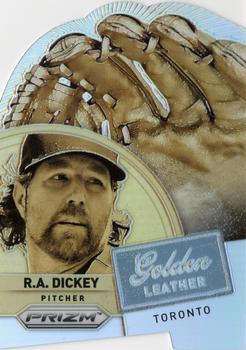 2014 Panini Prizm - Golden Leather Die Cut #7 R.A. Dickey Front