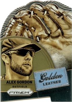 2014 Panini Prizm - Golden Leather Die Cut #10 Alex Gordon Front