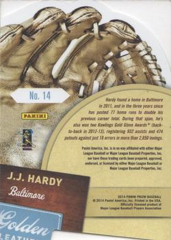 2014 Panini Prizm - Golden Leather Die Cut #14 J.J. Hardy Back