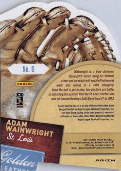 2014 Panini Prizm - Golden Leather Die Cut Prizms #6 Adam Wainwright Back