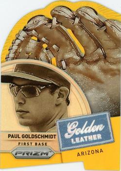 2014 Panini Prizm - Golden Leather Die Cut Prizms Gold #2 Paul Goldschmidt Front
