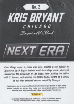 2014 Panini Prizm - Next Era #2 Kris Bryant Back