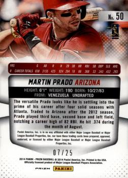 2014 Panini Prizm - Prizms Red #50 Martin Prado Back