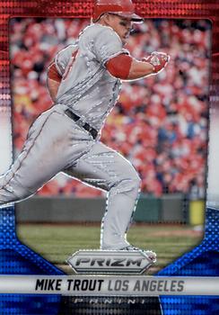 2014 Panini Prizm - Prizms Red White and Blue Pulsar #3 Mike Trout Front