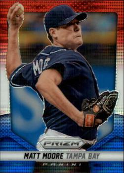 2014 Panini Prizm - Prizms Red White and Blue Pulsar #11 Matt Moore Front