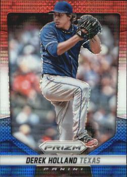 2014 Panini Prizm - Prizms Red White and Blue Pulsar #71 Derek Holland Front