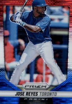 2014 Panini Prizm - Prizms Red White and Blue Pulsar #96 Jose Reyes Front