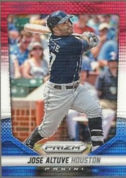 2014 Panini Prizm - Prizms Red White and Blue Pulsar #113 Jose Altuve Front