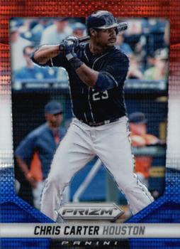 2014 Panini Prizm - Prizms Red White and Blue Pulsar #130 Chris Carter Front