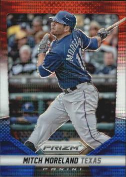 2014 Panini Prizm - Prizms Red White and Blue Pulsar #146 Mitch Moreland Front