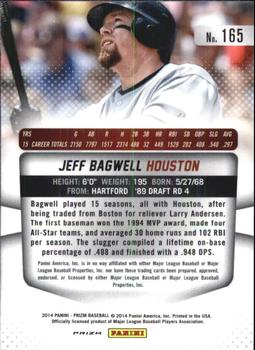 2014 Panini Prizm - Prizms Red White and Blue Pulsar #165 Jeff Bagwell Back