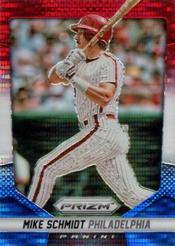 2014 Panini Prizm - Prizms Red White and Blue Pulsar #153 Mike Schmidt Front