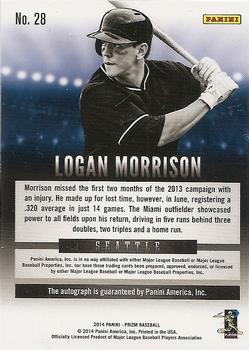 2014 Panini Prizm - Signatures #28 Logan Morrison Back