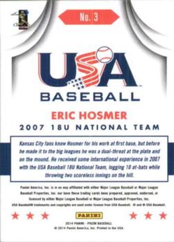 2014 Panini Prizm - USA Baseball #3 Eric Hosmer Back