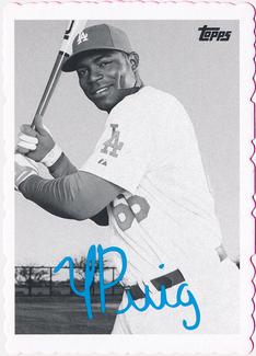 2014 Topps Archives - 1969 Deckle Minis #YP Yasiel Puig Front