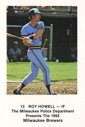 1983 Milwaukee Brewers Police #NNO Roy Howell Front