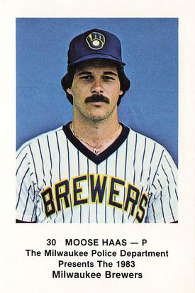 1983 Milwaukee Brewers Police #NNO Moose Haas Front
