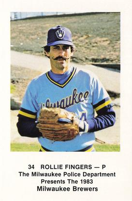 1983 Milwaukee Brewers Police #NNO Rollie Fingers Front