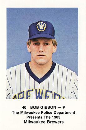 1983 Milwaukee Brewers Police #NNO Bob Gibson Front