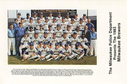 1983 Milwaukee Brewers Police #NNO Team Photo Front