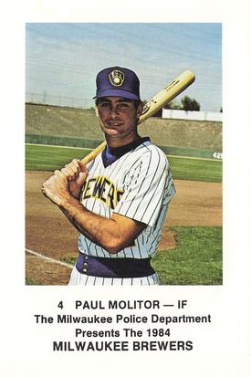 1984 Milwaukee Brewers Police #NNO Paul Molitor Front