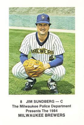 1984 Milwaukee Brewers Police #NNO Jim Sundberg Front