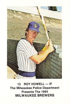 1984 Milwaukee Brewers Police #NNO Roy Howell Front