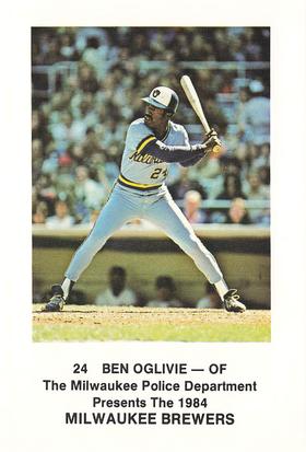 1984 Milwaukee Brewers Police #NNO Ben Oglivie Front