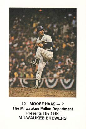 1984 Milwaukee Brewers Police #NNO Moose Haas Front