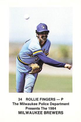 1984 Milwaukee Brewers Police #NNO Rollie Fingers Front