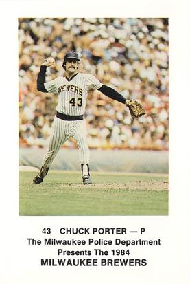 1984 Milwaukee Brewers Police #NNO Chuck Porter Front