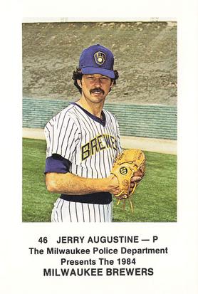 1984 Milwaukee Brewers Police #NNO Jerry Augustine Front
