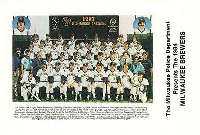 1984 Milwaukee Brewers Police #NNO Team Front