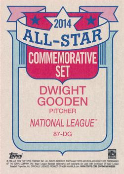 2014 Topps Archives - 1987 Topps All-Stars #87-DG Dwight Gooden Back