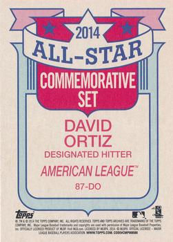 2014 Topps Archives - 1987 Topps All-Stars #87-DO David Ortiz Back