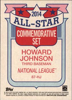 2014 Topps Archives - 1987 Topps All-Stars #87-HJ Howard Johnson Back