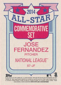 2014 Topps Archives - 1987 Topps All-Stars #87-JF Jose Fernandez Back