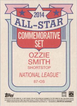 2014 Topps Archives - 1987 Topps All-Stars #87-OS Ozzie Smith Back