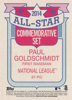 2014 Topps Archives - 1987 Topps All-Stars #87-PG Paul Goldschmidt Back