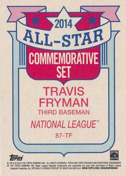 2014 Topps Archives - 1987 Topps All-Stars #87-TF Travis Fryman Back