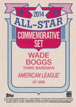 2014 Topps Archives - 1987 Topps All-Stars #87-WB Wade Boggs Back