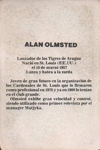 1981-82 Venezuelan Winter League Stickers #20 Alan Olmsted Back