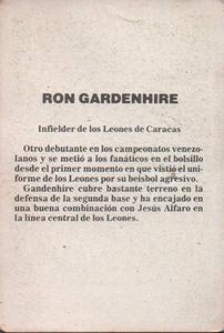 1981-82 Venezuelan Winter League Stickers #100 Ron Gardenhire Back