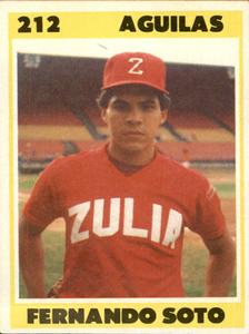 1987-88 Venezuelan Winter League Stickers #212 Fernando Soto Front