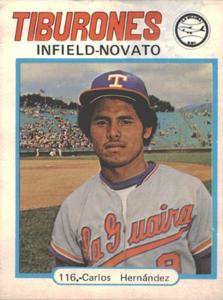 1977-78 Venezuelan Winter League Stickers #116 Carlos Hernandez Front