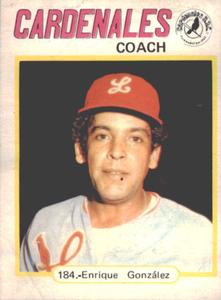 1977-78 Venezuelan Winter League Stickers #184 Enrique Gonzalez Front