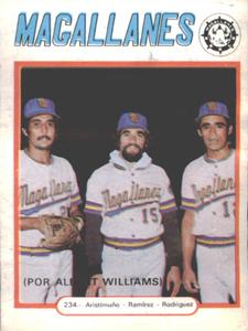 1977-78 Venezuelan Winter League Stickers #234 Jesus Aristimuno / Alexis Ramirez / Felix Rodriguez Front