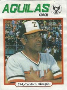 1977-78 Venezuelan Winter League Stickers #274 Teodoro Obregon Front