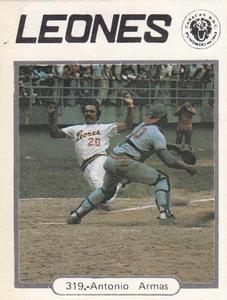 1977-78 Venezuelan Winter League Stickers #319 Antonio Armas Front